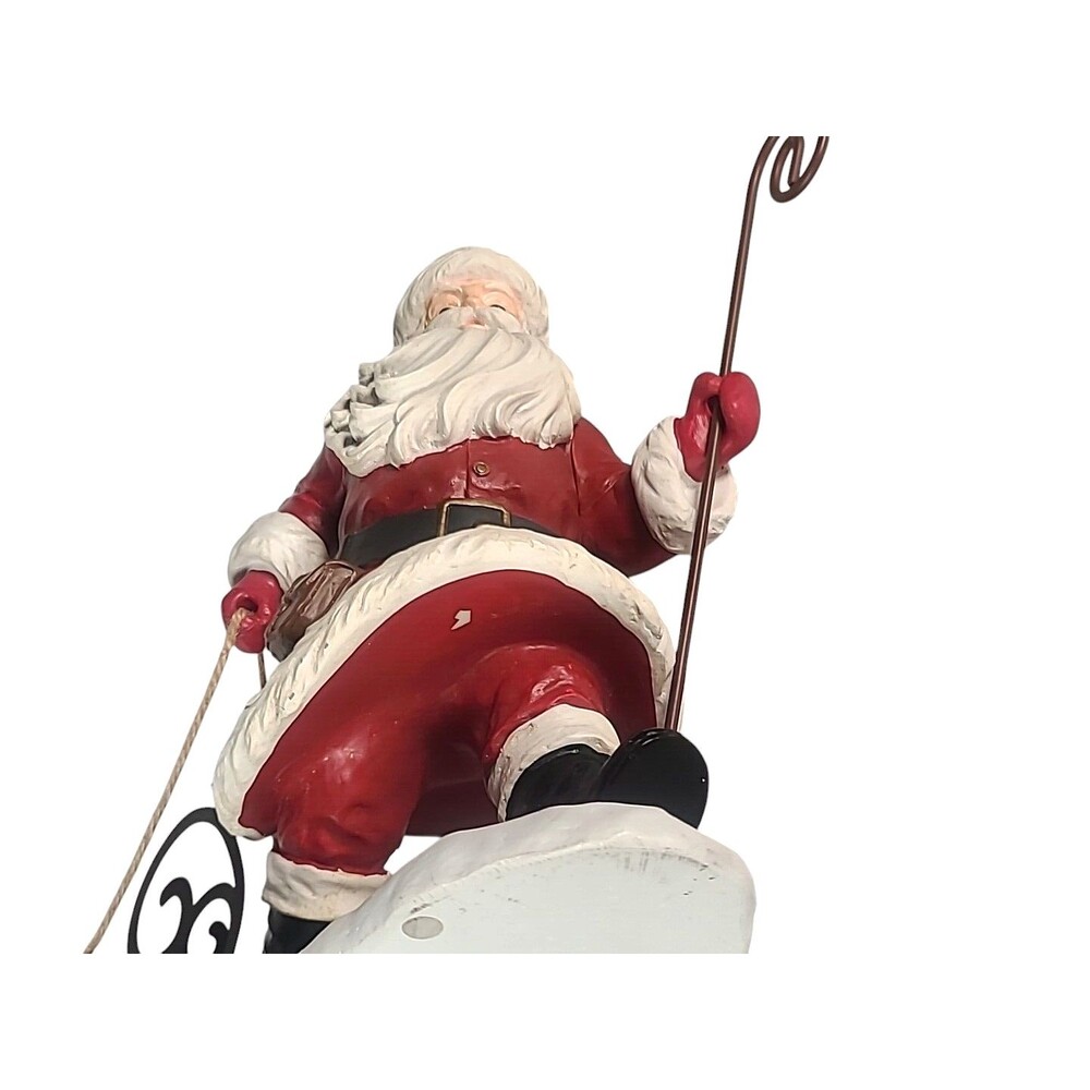 Rare Vintage Hallmark Christmas in Evergreen Santa Pulling Sled, Geoff Greenleaf - Picture 10 of 14